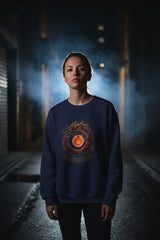 Navy blue sweatshirt with dragon design and 'Dragon Soul' text on a white background