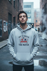 Gray hoodie with a graphic of a person in a cowboy hat and boots, and the text 'Cowgirl Love'.