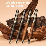 Business Gift Ballpoint Pen Set Wooden Metal Hybrid Design, Smooth