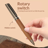 Business Gift Ballpoint Pen Set Wooden Metal Hybrid Design, Smooth