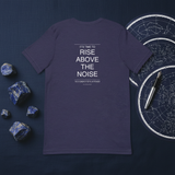Rise Above Heather Navy Flat-Lay