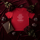 Stay Hungry Red Flat-Lay
