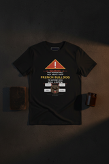 Warning Frenchie Tee - Black