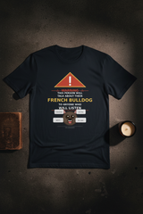 Warning Frenchie Tee - Navy
